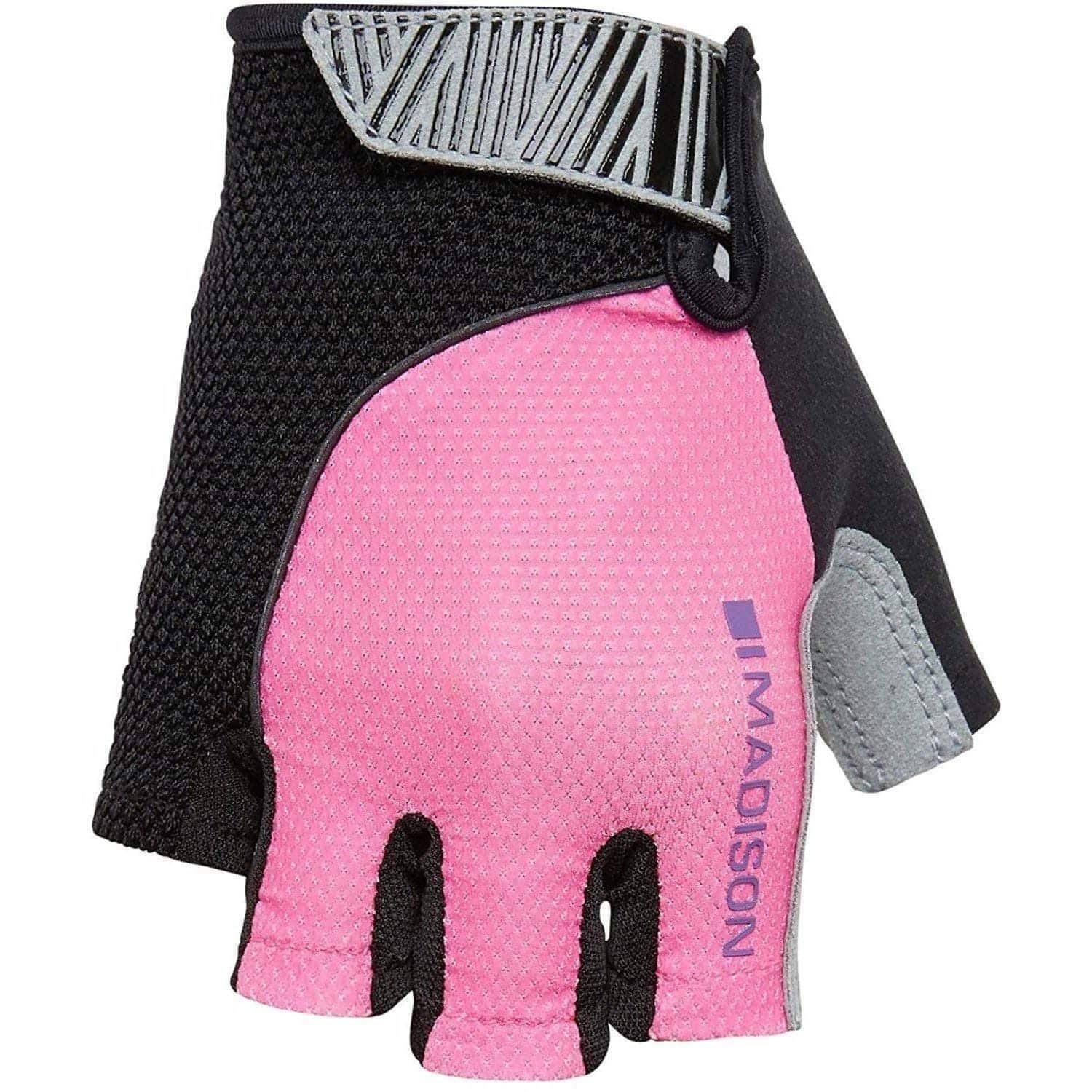 Madison Sportive Womens Fingerless Cycling Gloves - Pink - Start Fitness