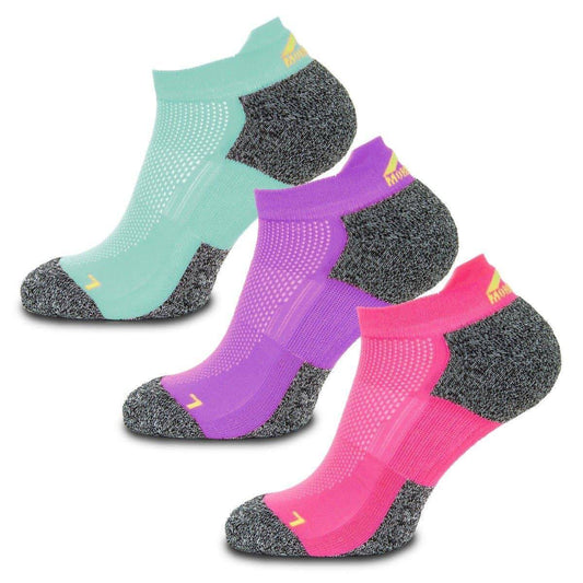 More Mile 3 Pack Challenger Womens Running Socks - Multi - Start Fitness