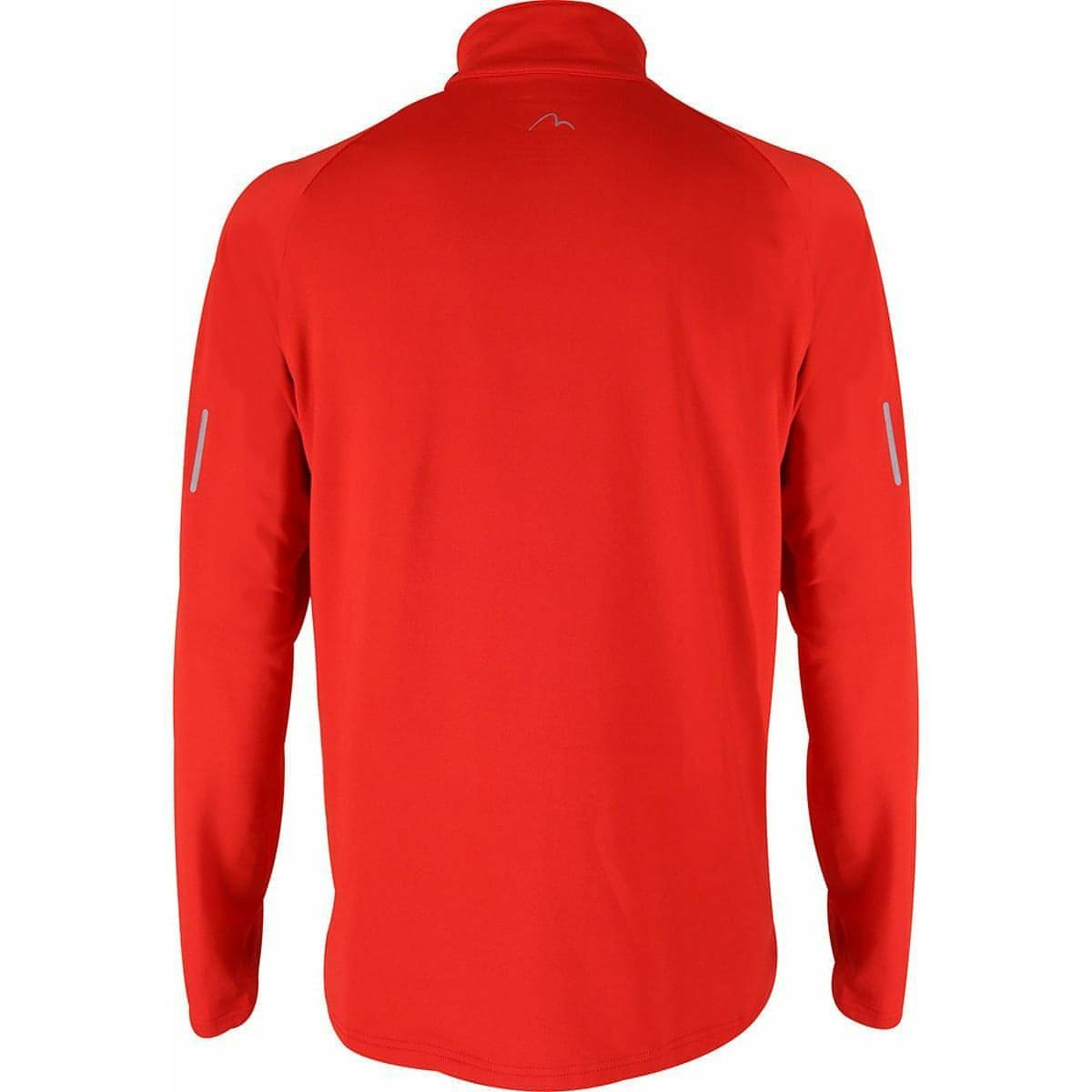 More Mile Alaska Half Zip Long Sleeve Mens Running Top - Red - Start Fitness