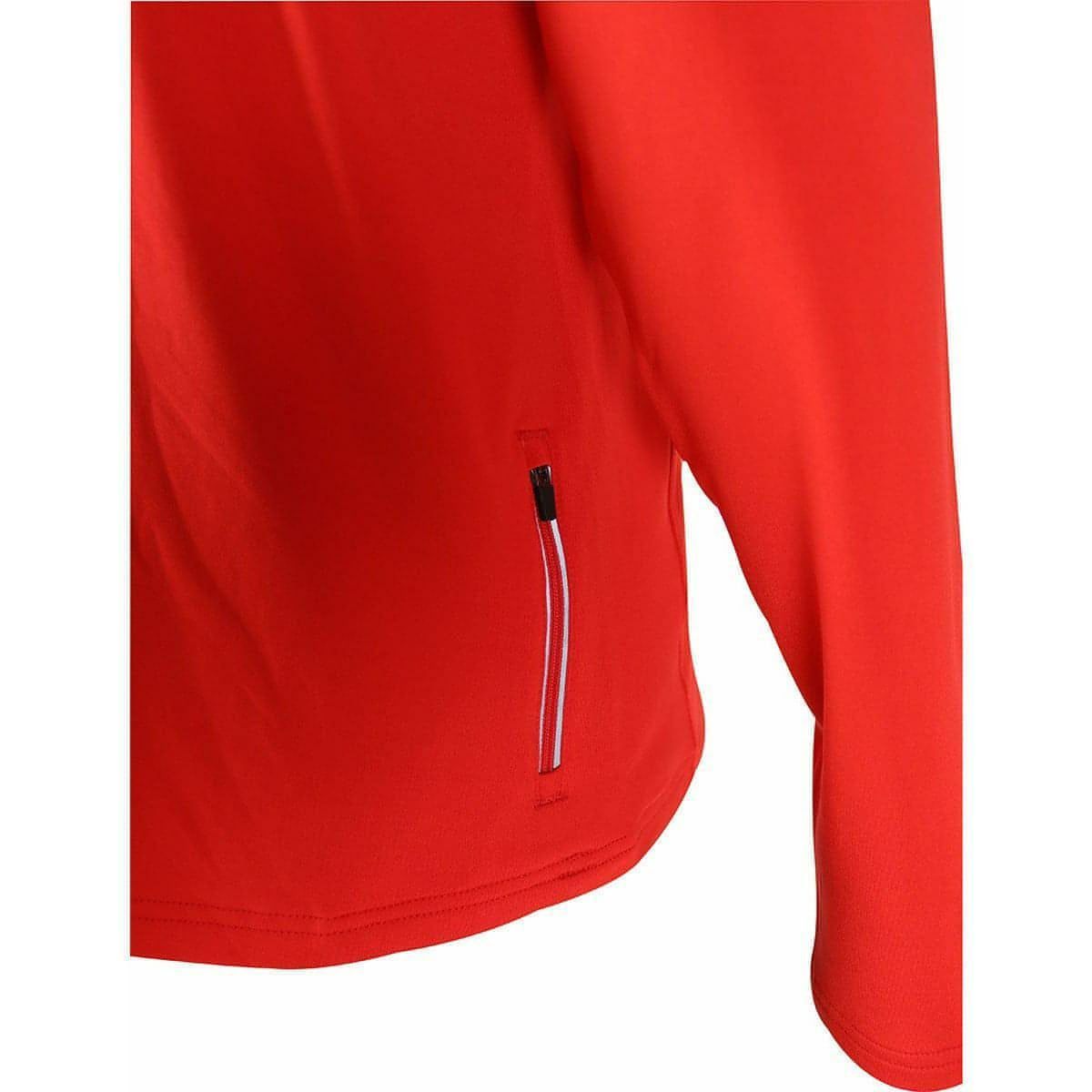 More Mile Alaska Half Zip Long Sleeve Mens Running Top - Red - Start Fitness