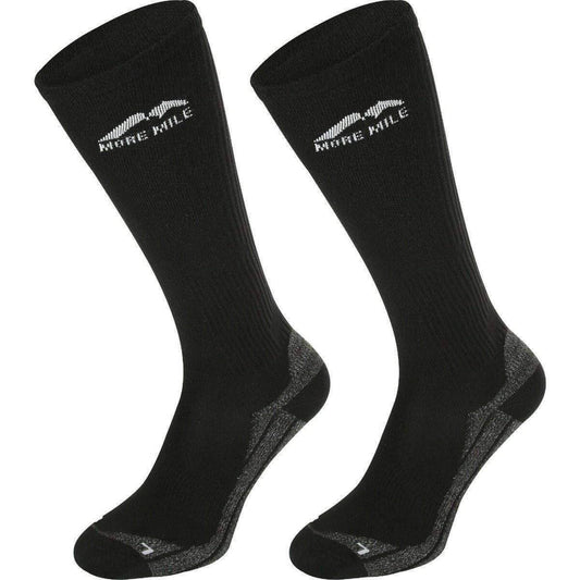 More Mile California (2 Pack) Compression Socks - Black - Start Fitness