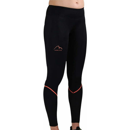 More Mile Compression Womens Long Running Tights - Black - Start Fitness
