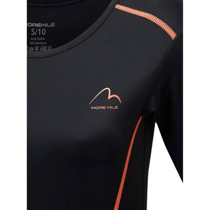 More Mile Compression Womens Long Sleeve Top - Black - Start Fitness