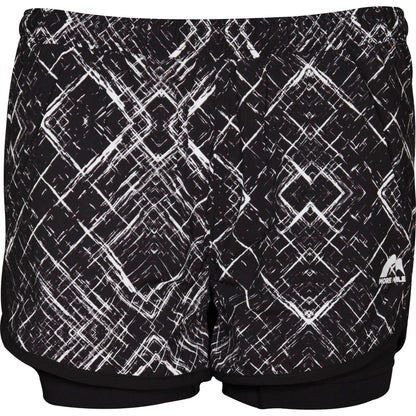 More Mile Conquer 2 in 1 Womens Running Shorts - Black - Start Fitness