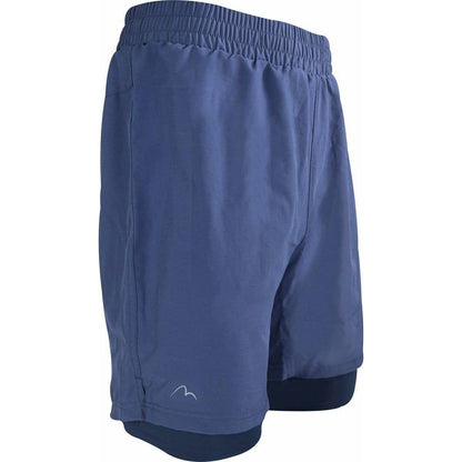 More Mile Core 2 In 1 Mens Running Shorts - Blue - Start Fitness