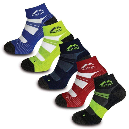 More Mile Endurance (5 Pack) Mens Coolmax Running Socks - Start Fitness