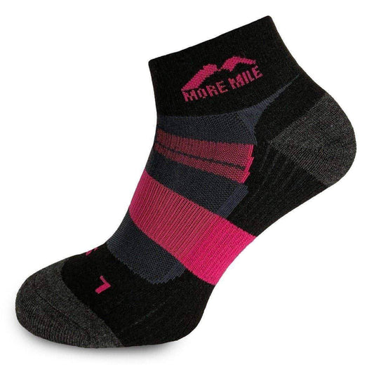 More Mile Endurance Womens Running Socks - Black - Start Fitness