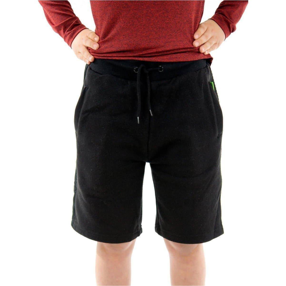 More Mile Fleece Boys Sweat Shorts - Black - Start Fitness