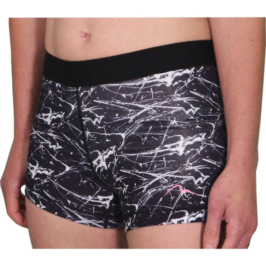 More Mile Go For It Printed Womens Running Short Tights - Black - Start Fitness