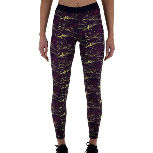 More Mile Go For It Printed Womens Training Tights - Purple - Start Fitness