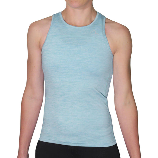 More Mile Heather Girls Training Vest Tank Top - Blue - Start Fitness