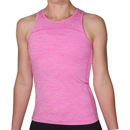 More Mile Heather Girls Training Vest Tank Top - Pink - Start Fitness