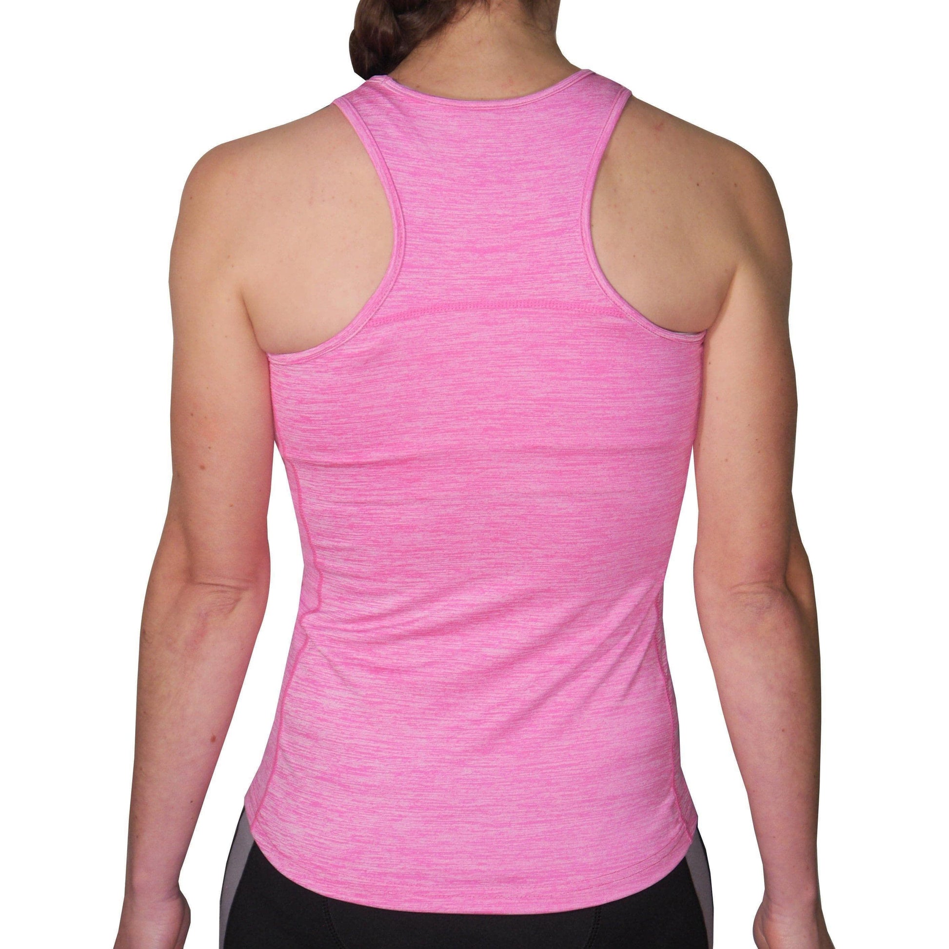 More Mile Heather Girls Training Vest Tank Top - Pink - Start Fitness