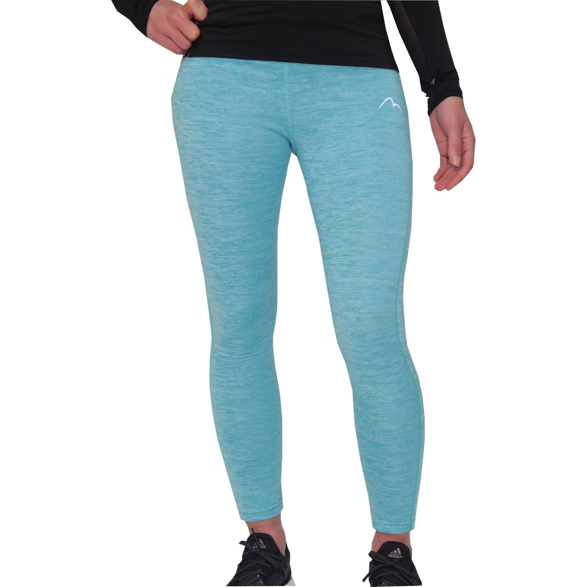 More Mile Heather Womens Running Tights - Blue - Start Fitness