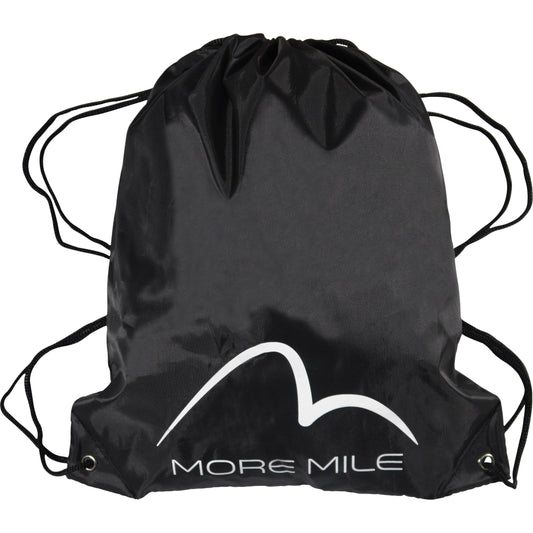 More Mile Logo Drawstring Gym Sack - Black 5055604346110 - Start Fitness