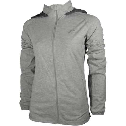 More Mile Marl Full Zip Womens Training Hoody - Grey - Start Fitness