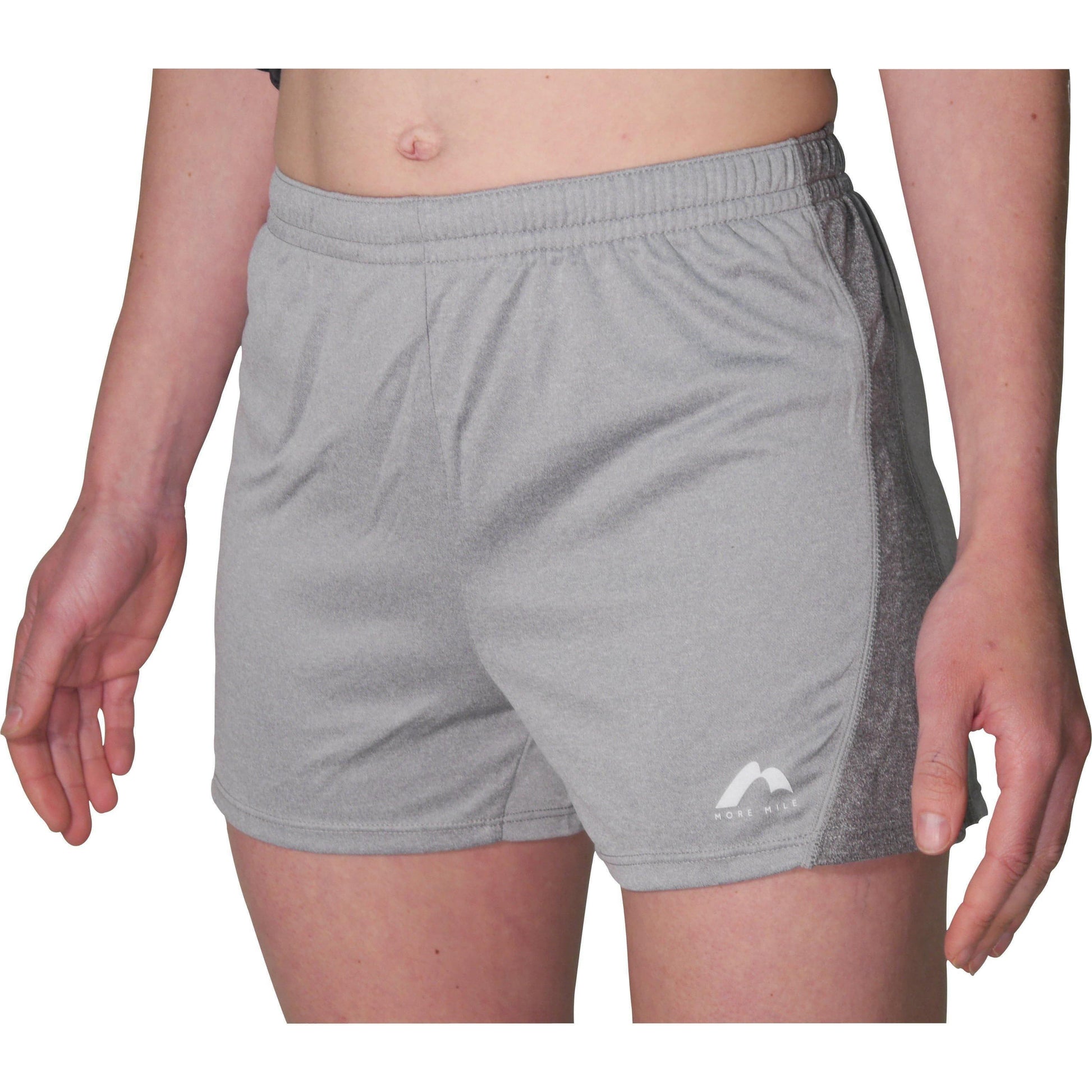 More Mile Marl Jersey Womens Training Shorts - Grey - Start Fitness