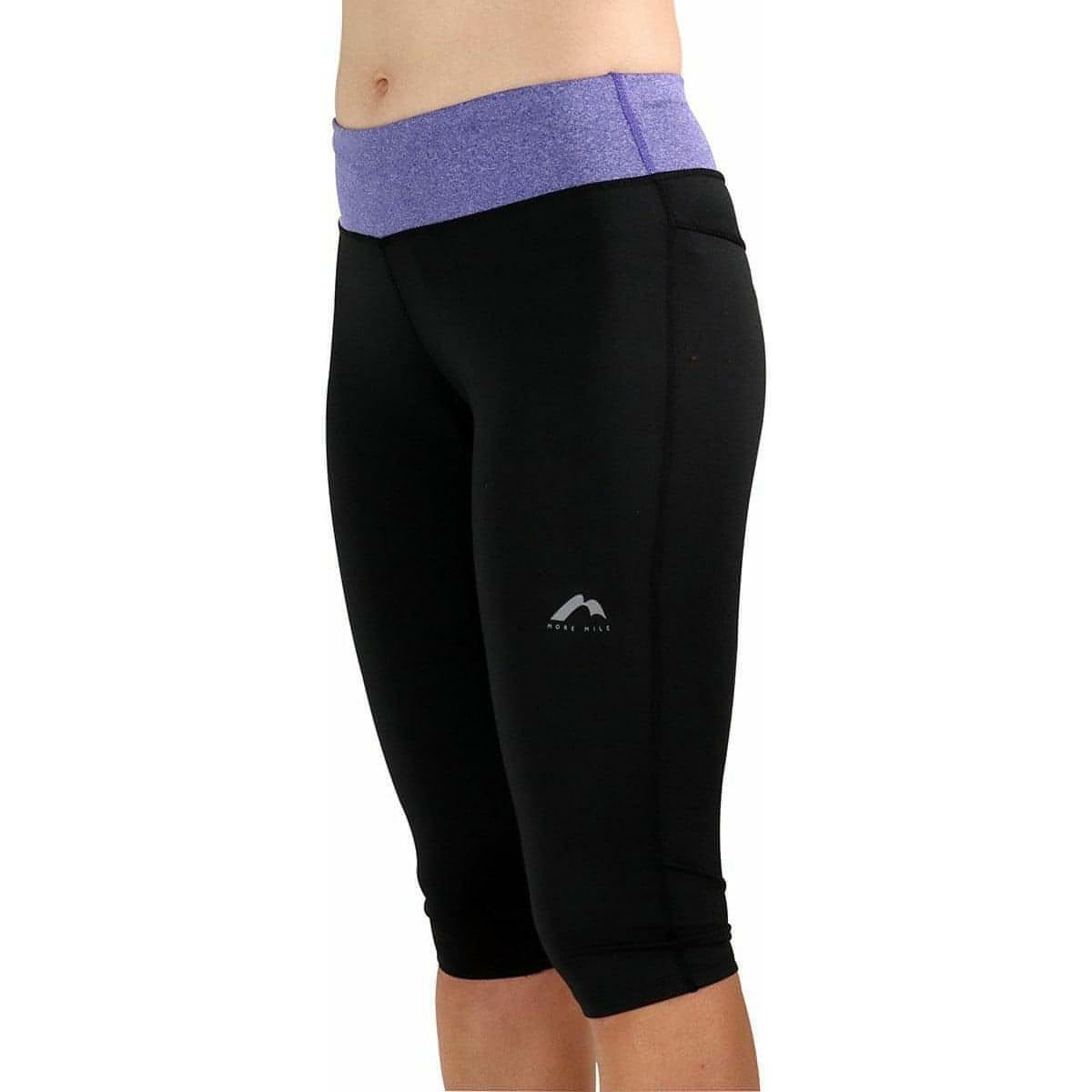 More Mile Marl Womens 3/4 Capri Running Tights Black – Start Fitness