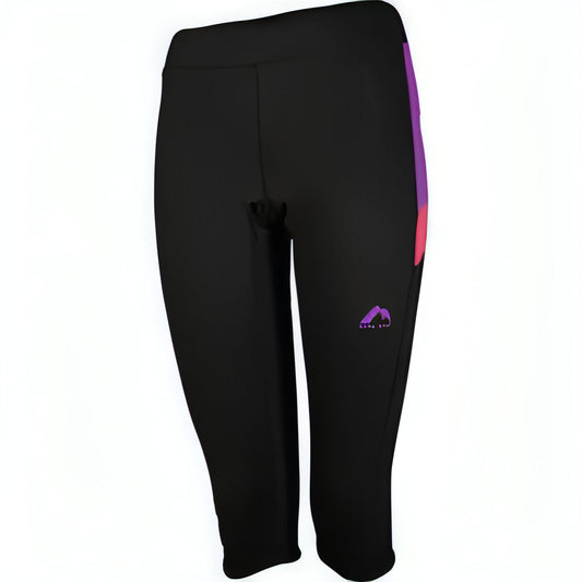 More Mile More-Tech 3/4 Capri Womens Running Tights - Black 5055604326457 - Start Fitness