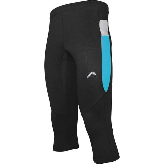 More Mile More-Tech Mens 3/4 Capri Running Tights - Black - Start Fitness