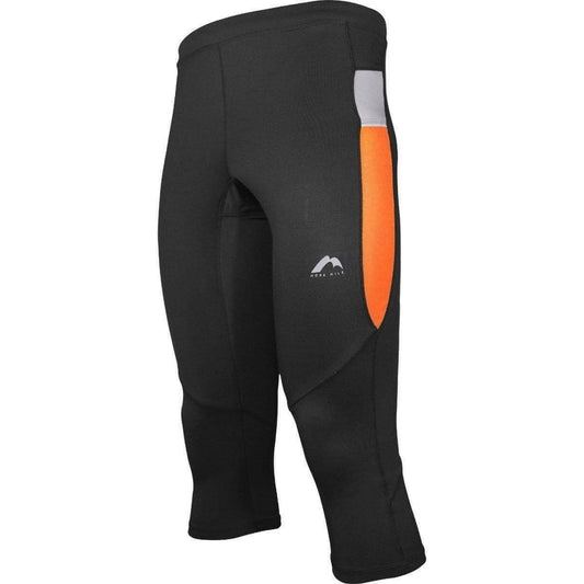 More Mile More-Tech Mens 3/4 Capri Running Tights - Black - Start Fitness