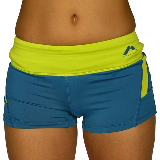 More Mile More-Tech Racer Womens Running Shorts - Blue - Start Fitness