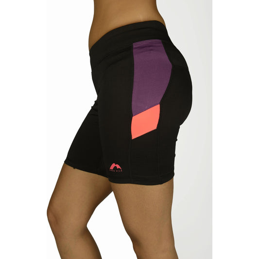 More Mile More-Tech Womens Short Running Tights - Black - Start Fitness