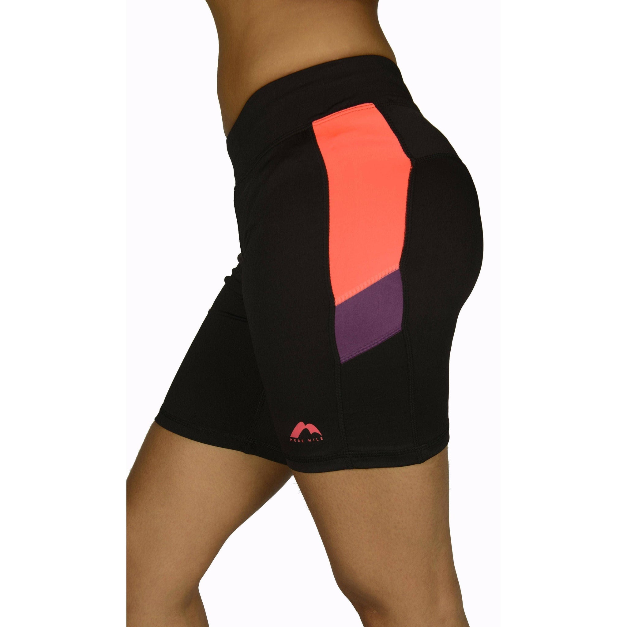 More Mile MoreTech Womens Short Running Tights Black