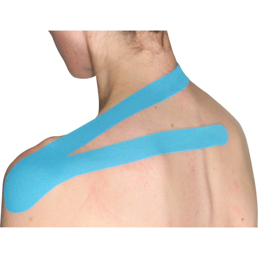 More Mile Pre-Cut x10 Strips Kinesiology Tape - Blue 5055604320608 - Start Fitness