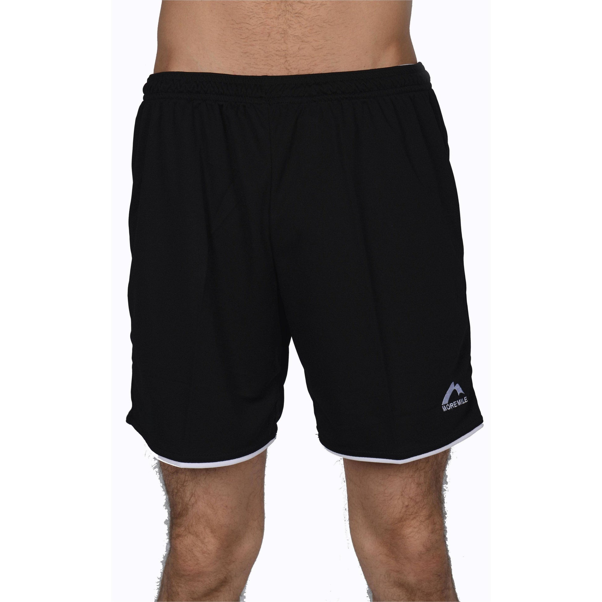 More Mile Premier Mens Football Shorts - Black 5055604337286 - Start Fitness