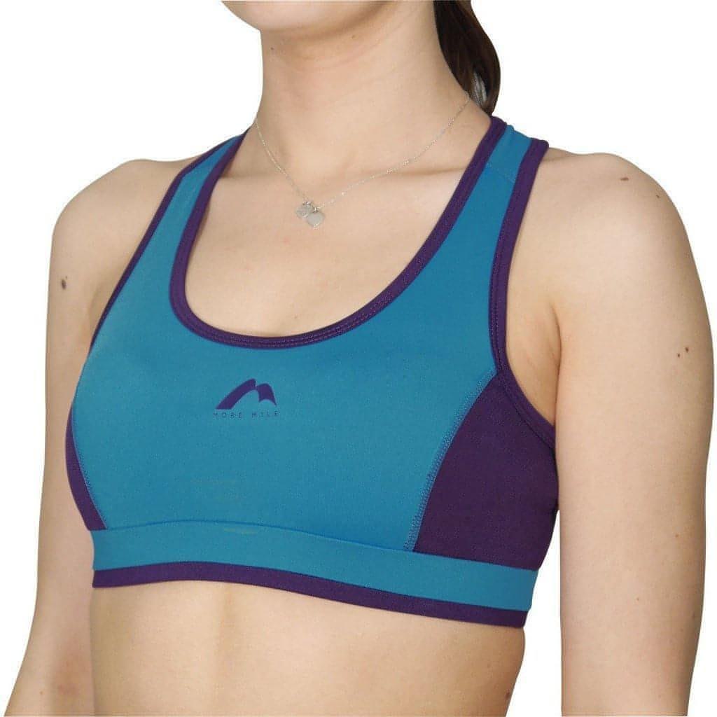 More Mile Prime Womens Running Crop Top - Blue - Start Fitness