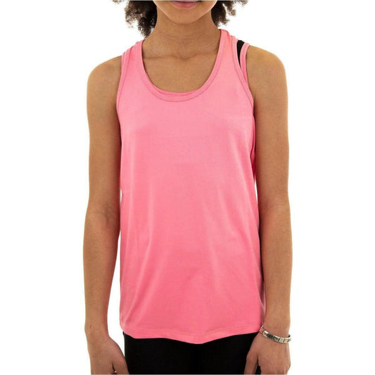 More Mile Racer Back Girls Running Vest - Pink - Start Fitness