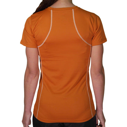 More Mile Roxx Short Sleeve Womens Running Top - Orange - Start Fitness