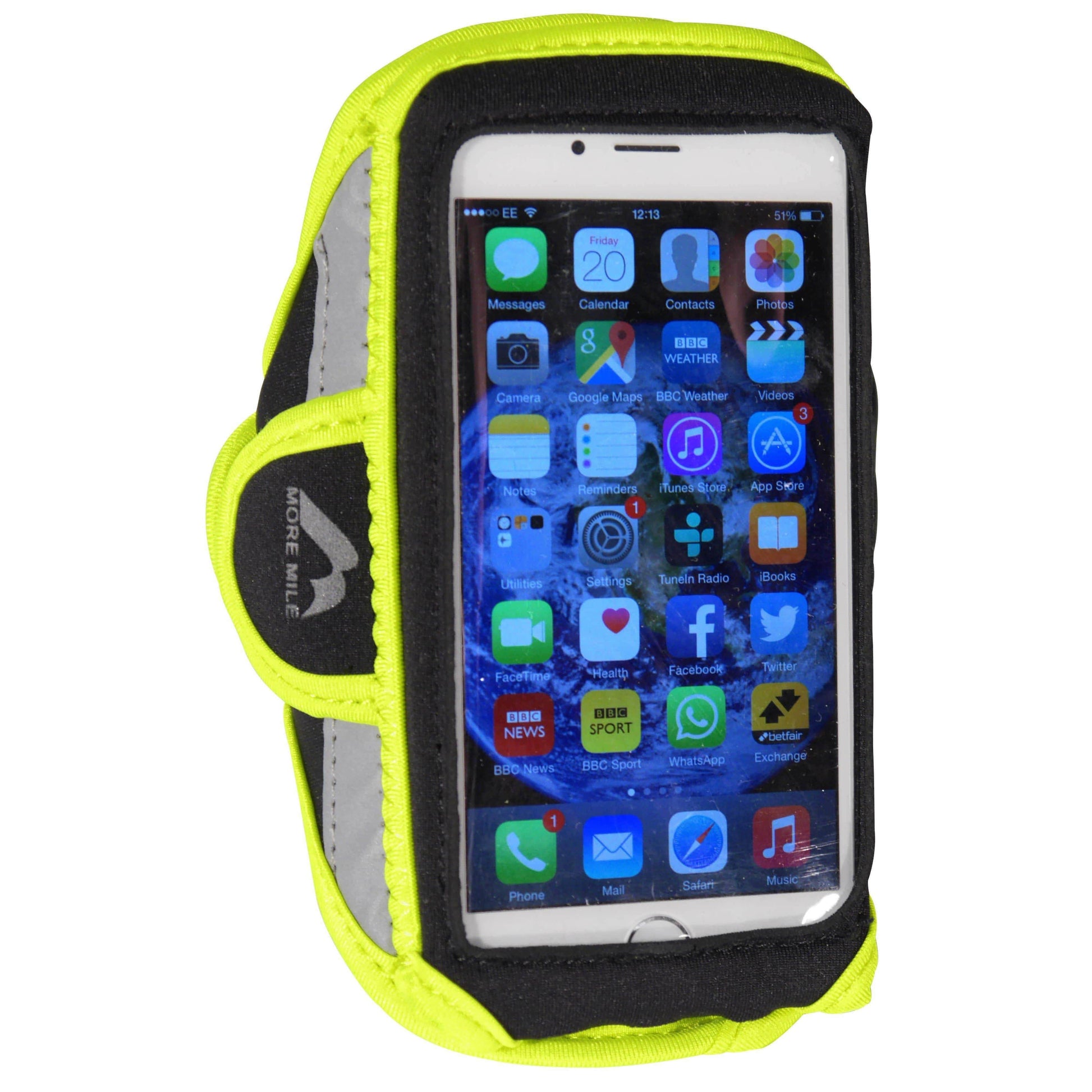 More Mile Running Armband Phone Carrier Yellow – Start Fitness