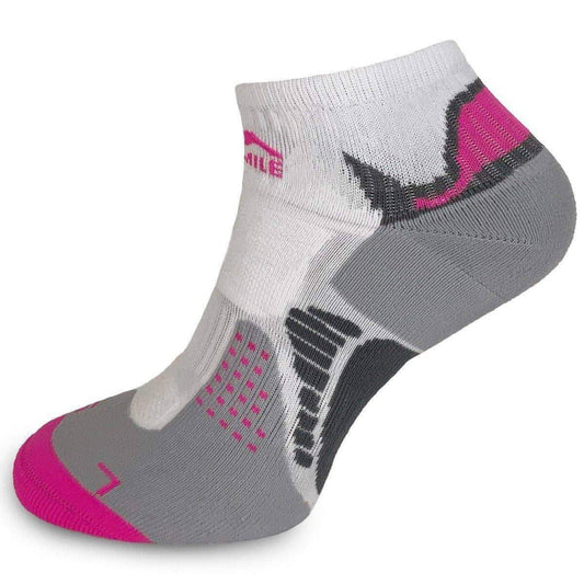 More Mile San Diego Womens Running Socks - White - Start Fitness