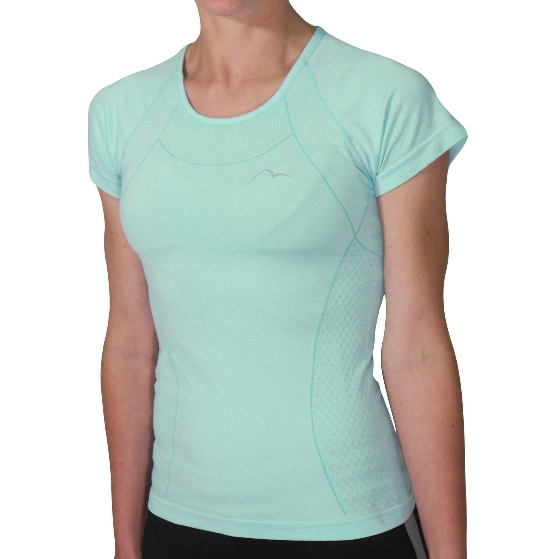 More Mile Seamless Lite Short Sleeve Womens Running Top - Green - Start Fitness