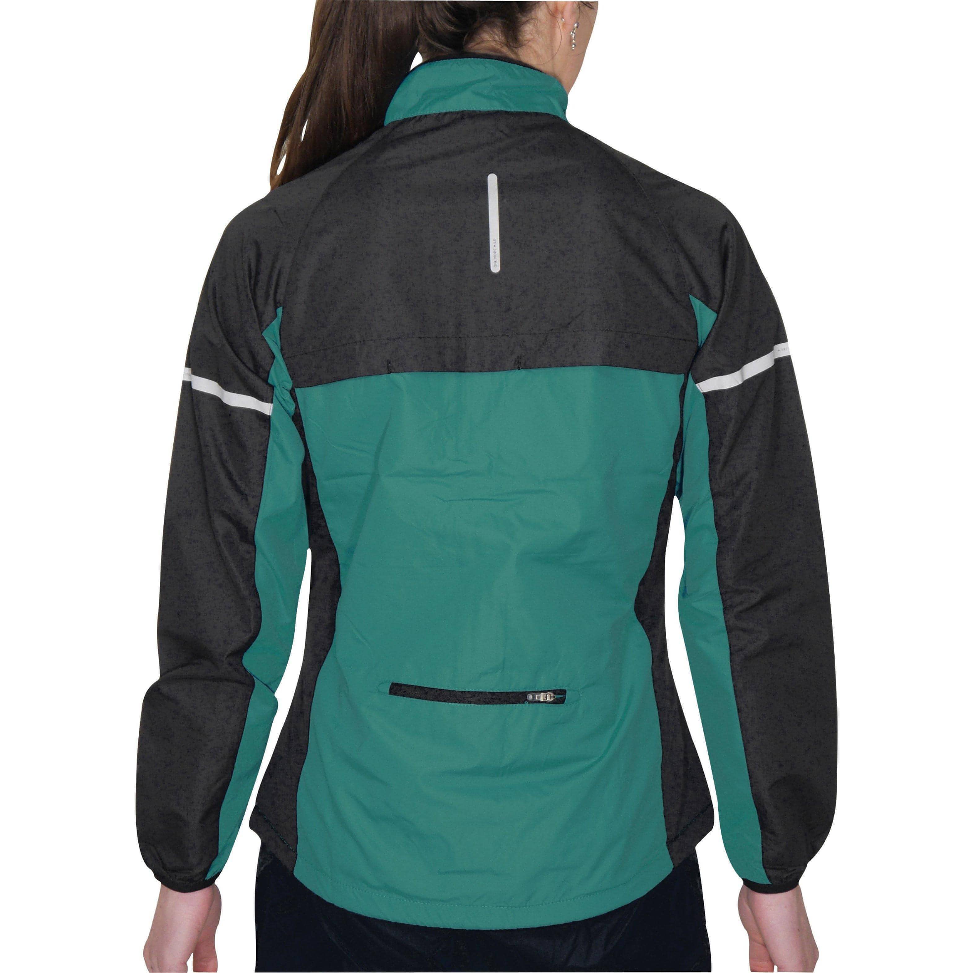 More Mile Select Woven Womens Running Jacket Green Start Fitness