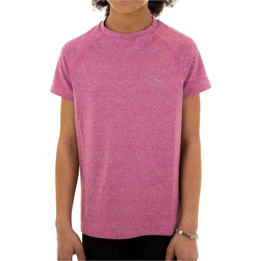 More Mile Train To Run Girls Short Sleeve Running Top - Pink - Start Fitness