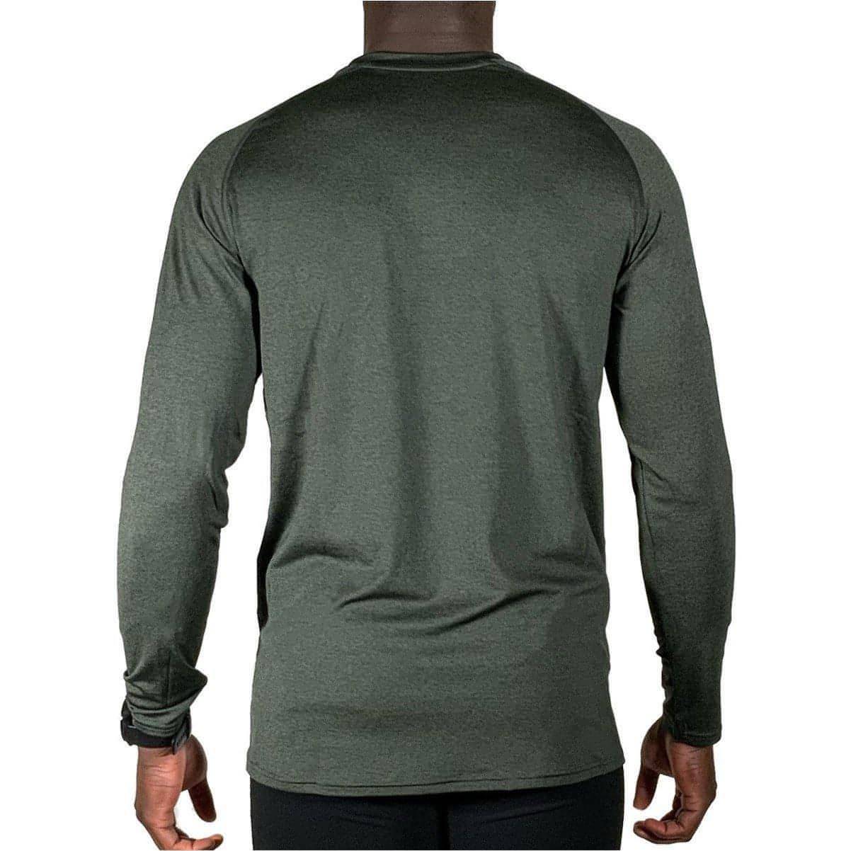 More Mile Train To Run Mens Long Sleeve Running Top - Green - Start Fitness
