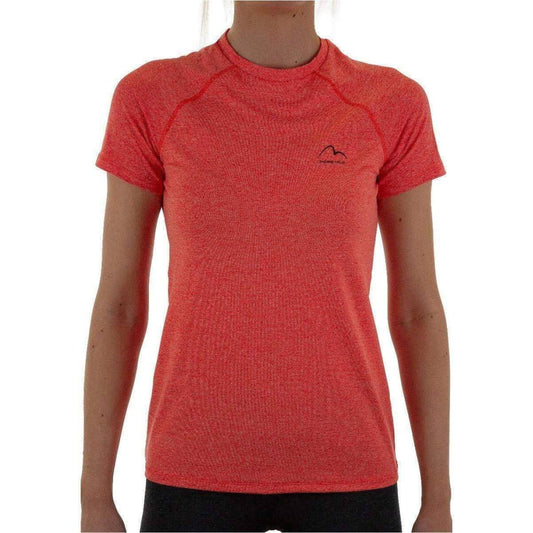 More Mile Train To Run Short Sleeve Womens Running Top - Orange - Start Fitness