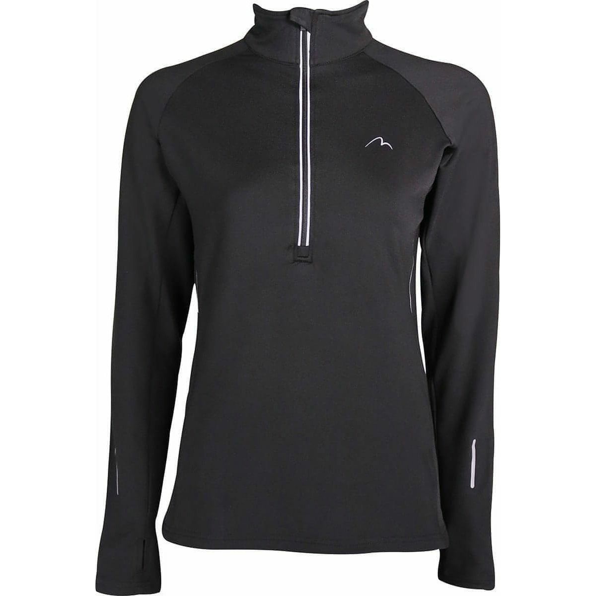 More Mile Vancouver Half Zip Long Sleeve Womens Running Top Black