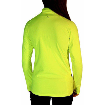 More Mile Vancouver Half Zip Long Sleeve Womens Running Top - Yellow - Start Fitness