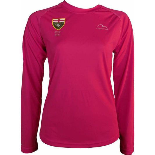 More Mile Vision ESAA Long Sleeve Womens Running Top - Pink - Start Fitness