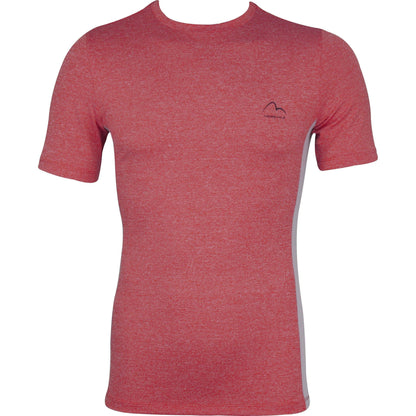 More Mile Warrior Short Sleeve Mens Fitted Training Top - Red - Start Fitness