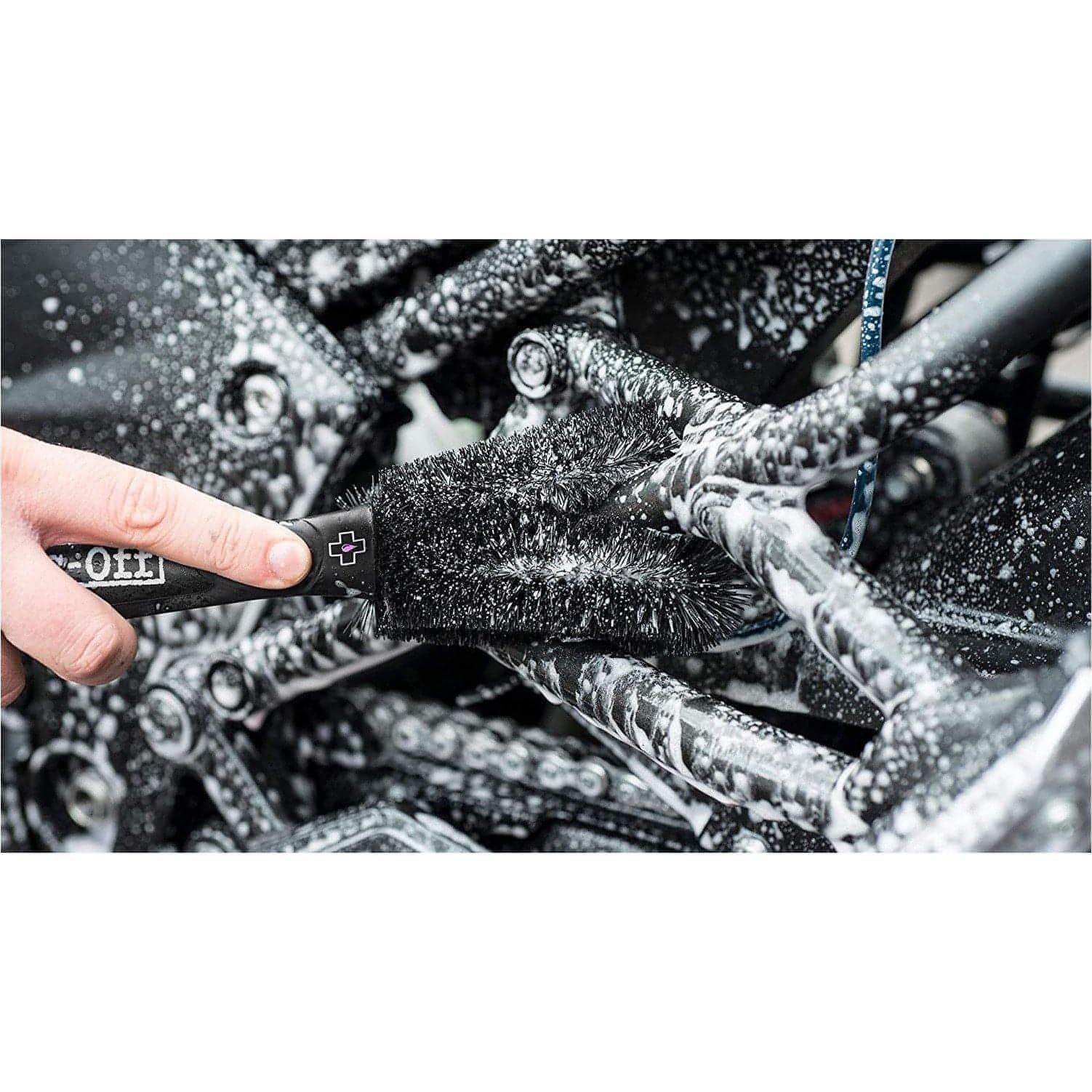 Muc-Off Rubberised Two Prong Bike Cleaning Brush 5037835373004 - Start Fitness