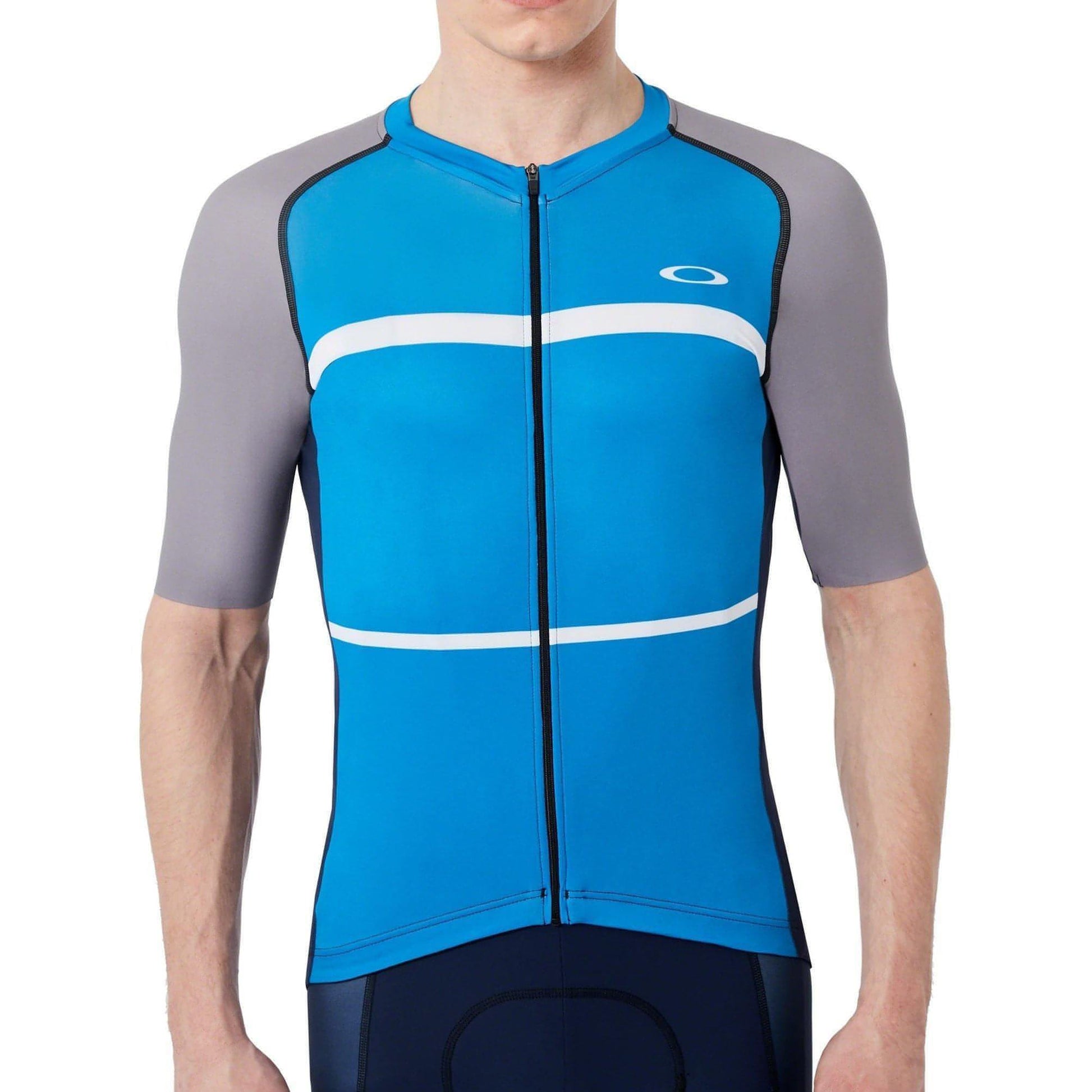Oakley Colourblock Short Sleeve Mens Cycling Jersey - Blue – Start Fitness