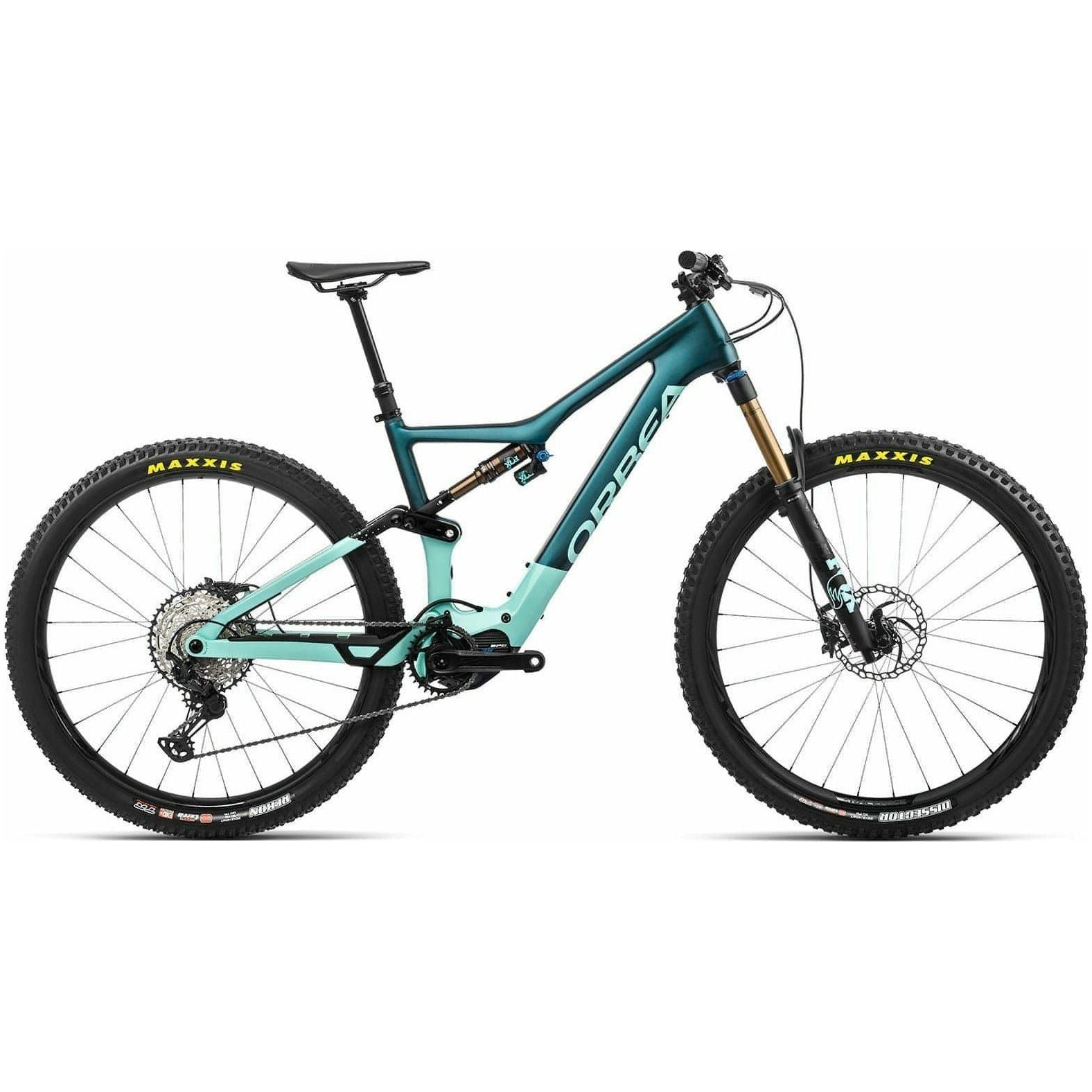 Orbea Rise M10 Electric Carbon Mountain Bike 2022 - Green - Start Fitness