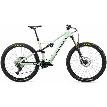 Orbea Rise M10 Electric Carbon Mountain Bike 2022 - White & Green - Start Fitness