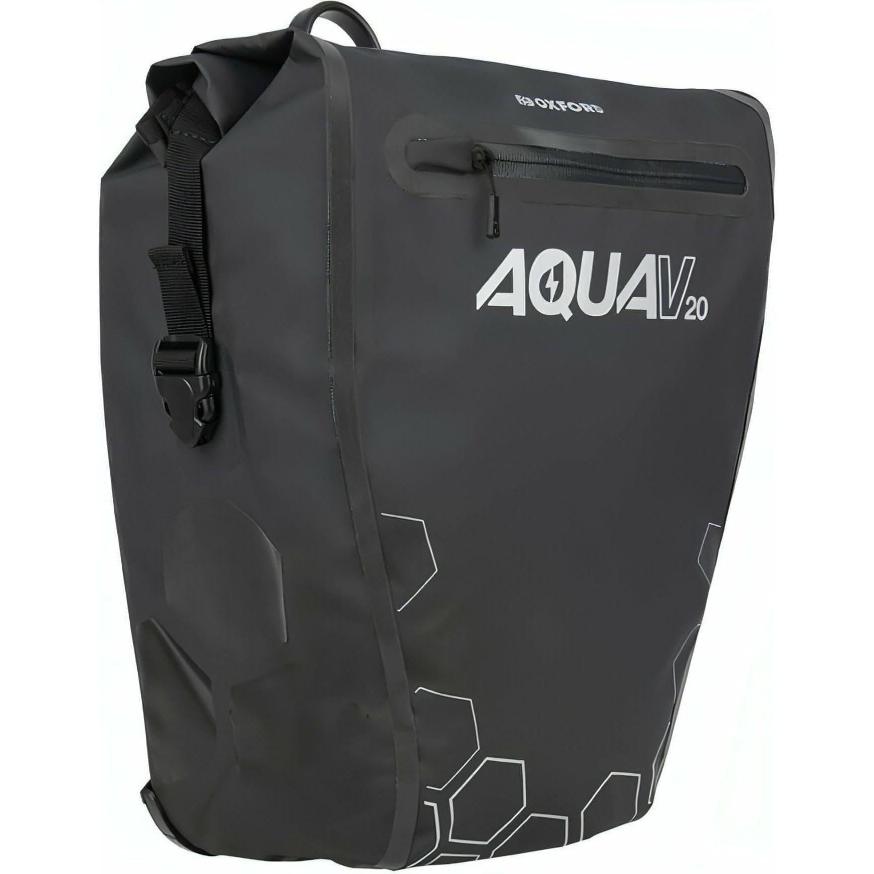 Oxford Aqua V20 Single QR Pannier Bag - Black 5030009018466 - Start Fitness