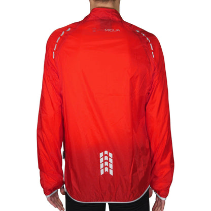 Piu Miglia Rimini Mens Cycling Rain Jacket - Red - Start Fitness